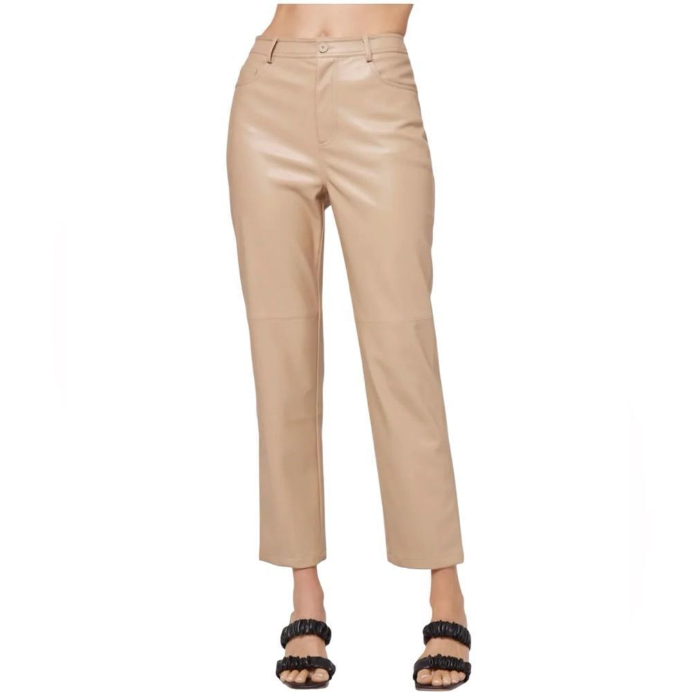 L Space Quincey Pant In Latte Faux Leather Size Medium (8-10)